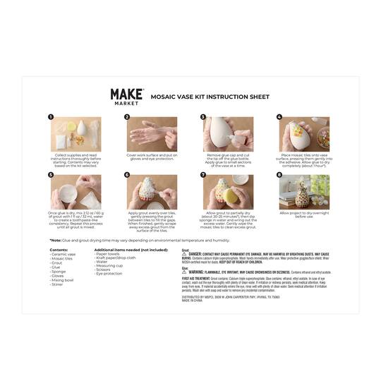 Blue Mosaic Vase Kit by Make Market®